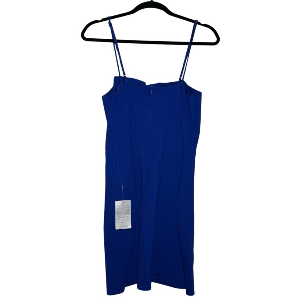 Lulus Royal Blue Midi Sheath Dress Size Large NWT Lined Crepe Chest Sleeveless - Picture 2 of 10
